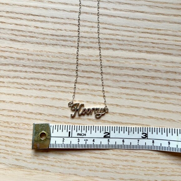 "HOORAY" Silver Necklace❕ - Picture 5 of 7